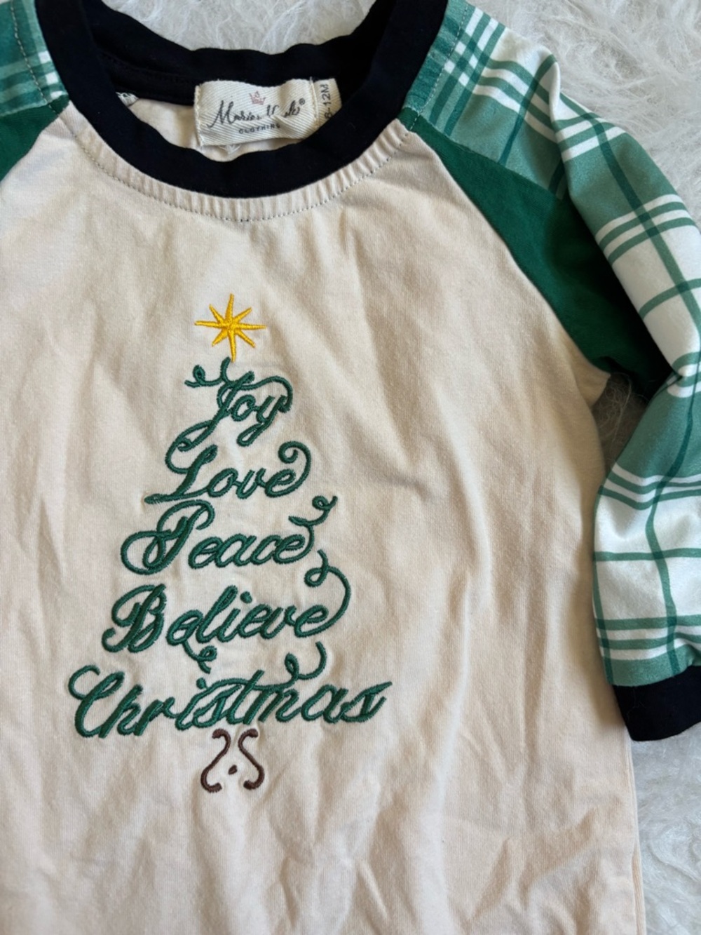 Marie Nicole Boutique Festive Embroidered Holiday Tree Baby Jumpsuit - Picture 3 of 4